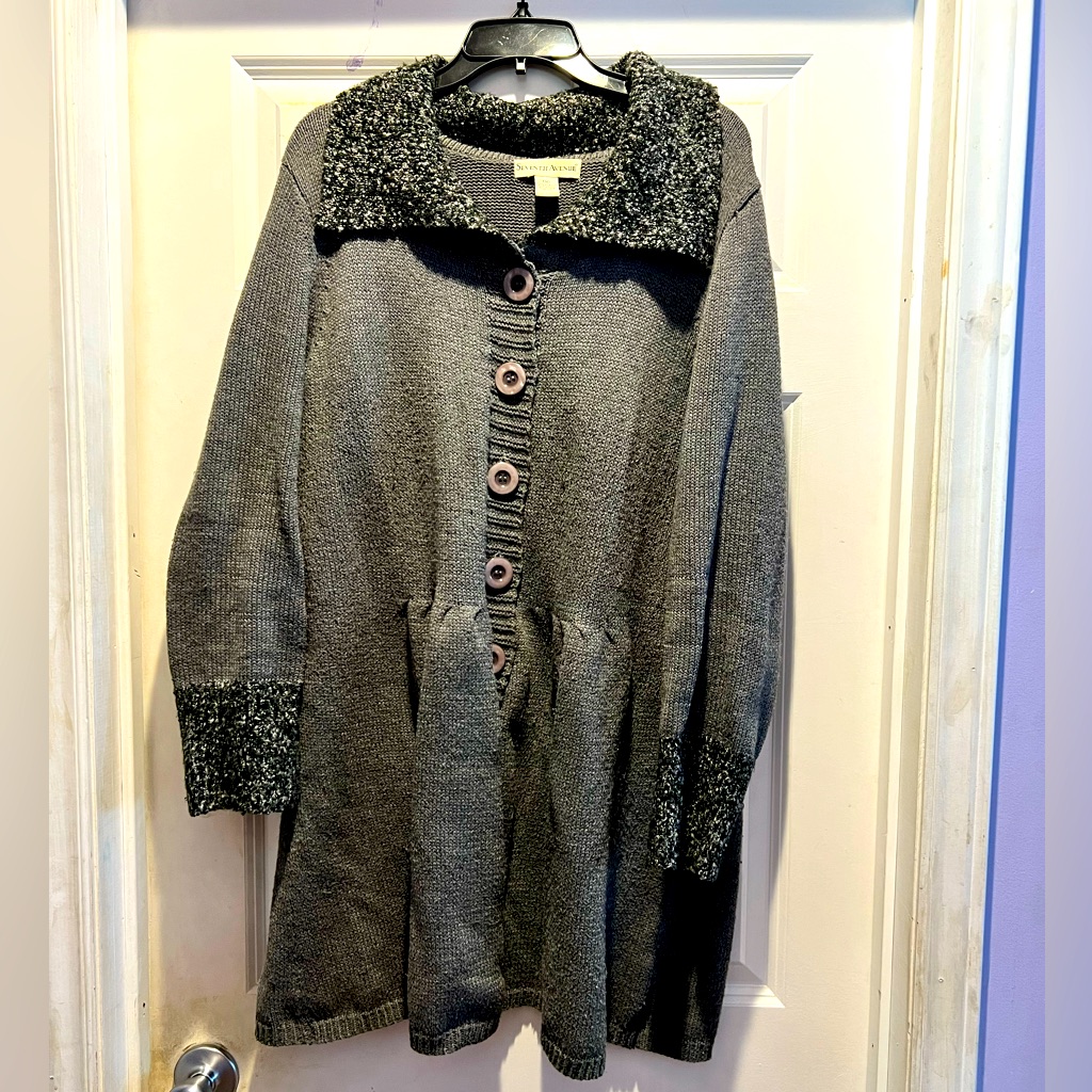 Button-Up Knit Jacket